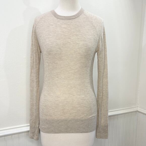Giada Forte Size US 6 Raglan Sweater 100% Cashmere Neutral Old Money Minimalist - Picture 1 of 13